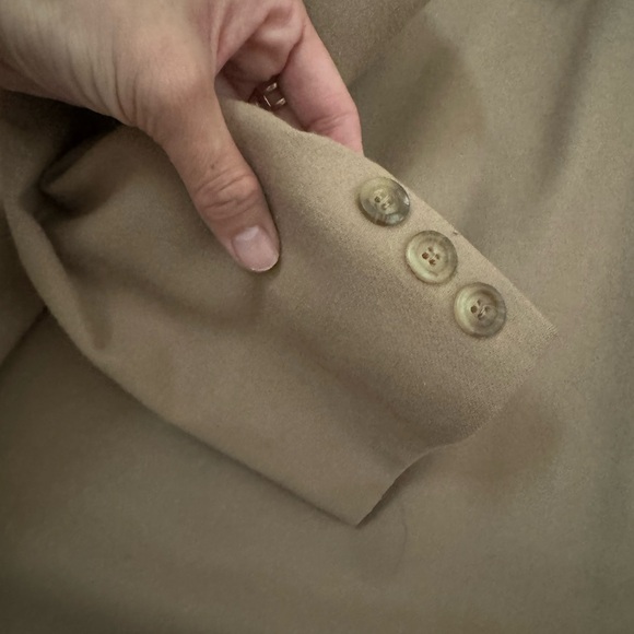 VTG Pendleton 1970s Set Tan Wool Long Sleeve Button Breasted Blazer + Skirt 8 - Picture 16 of 16